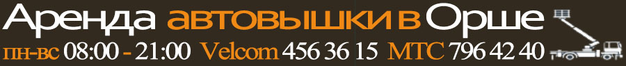 Аренда автовышки в Орше